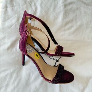 maroon sparkly heels